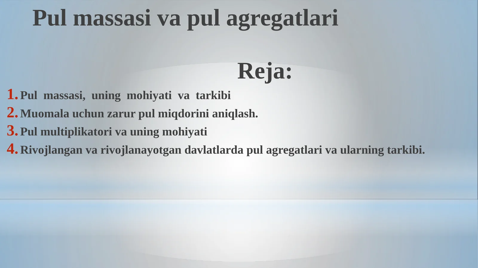 Pul massasi va pul agregatlari