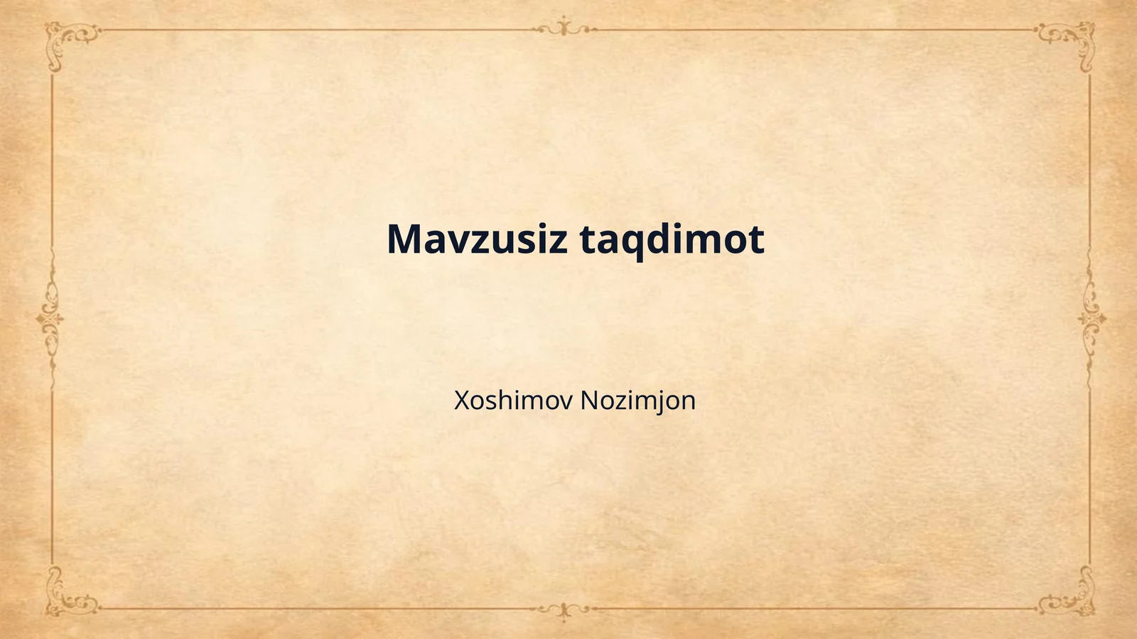Mavzusiz taqdimot
