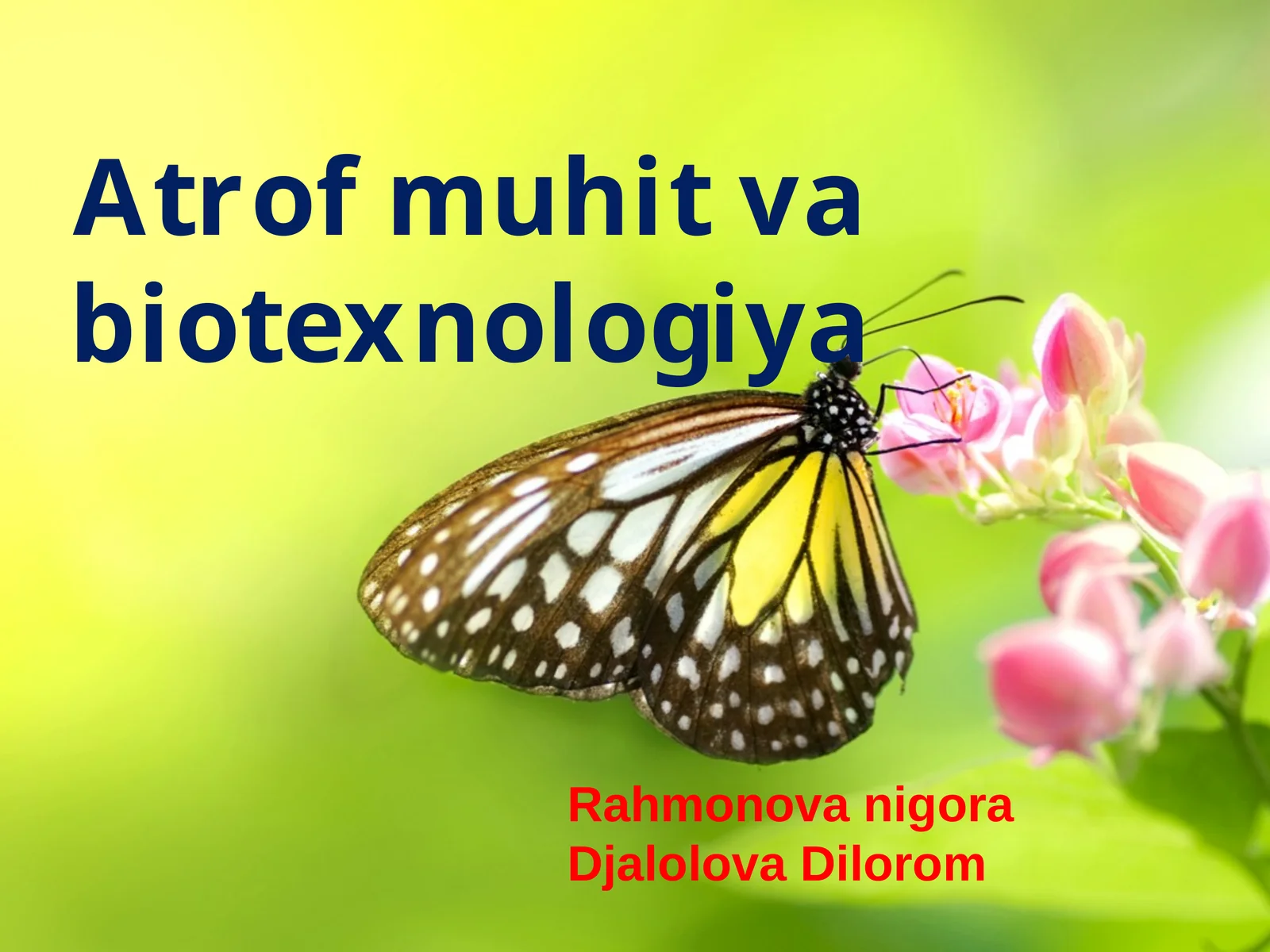 Atrofmuhit va biotexnologiya