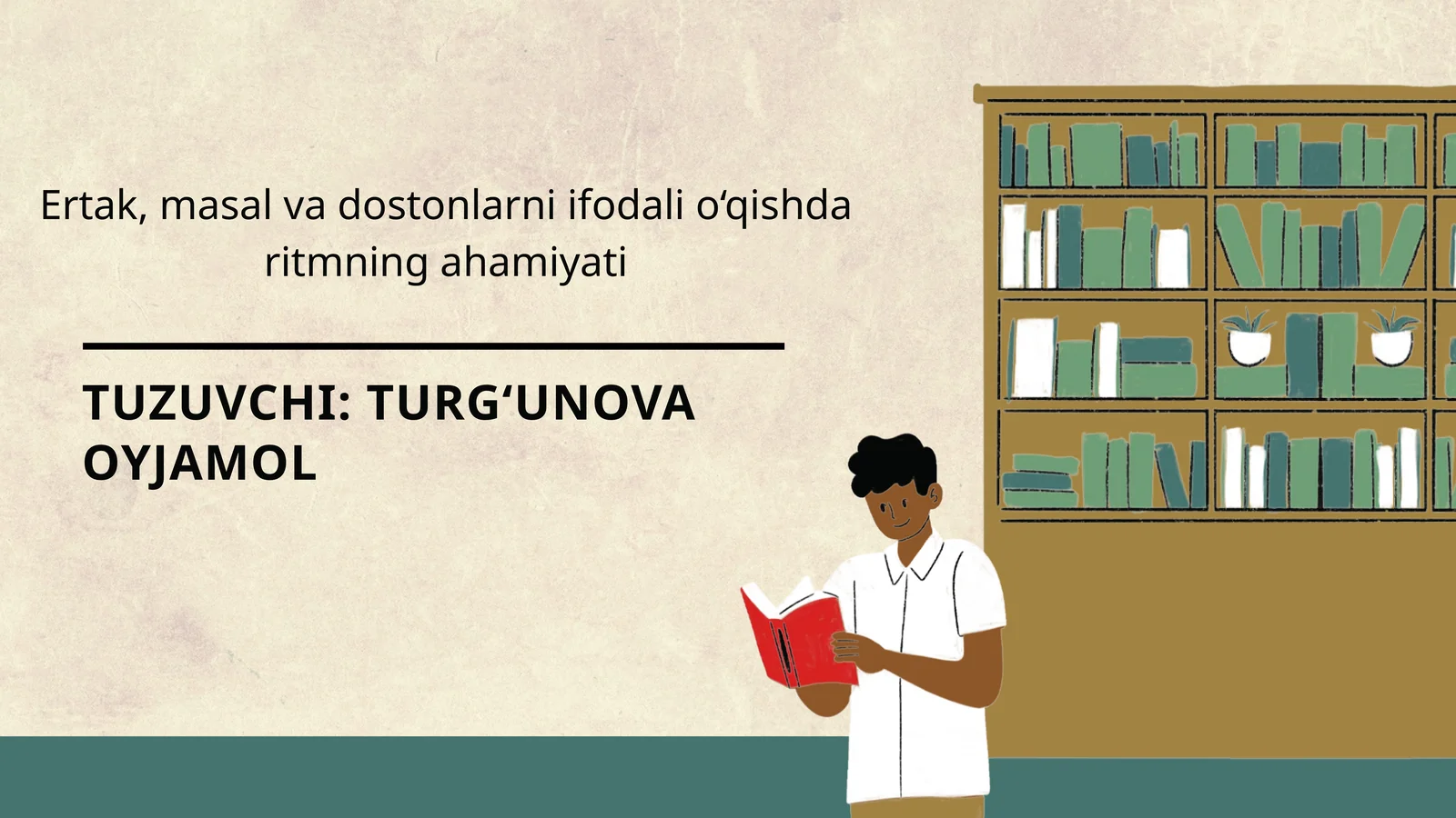 Ertak, masal va dostonlarni ifodali o‘qishda ritmning ahamiyati