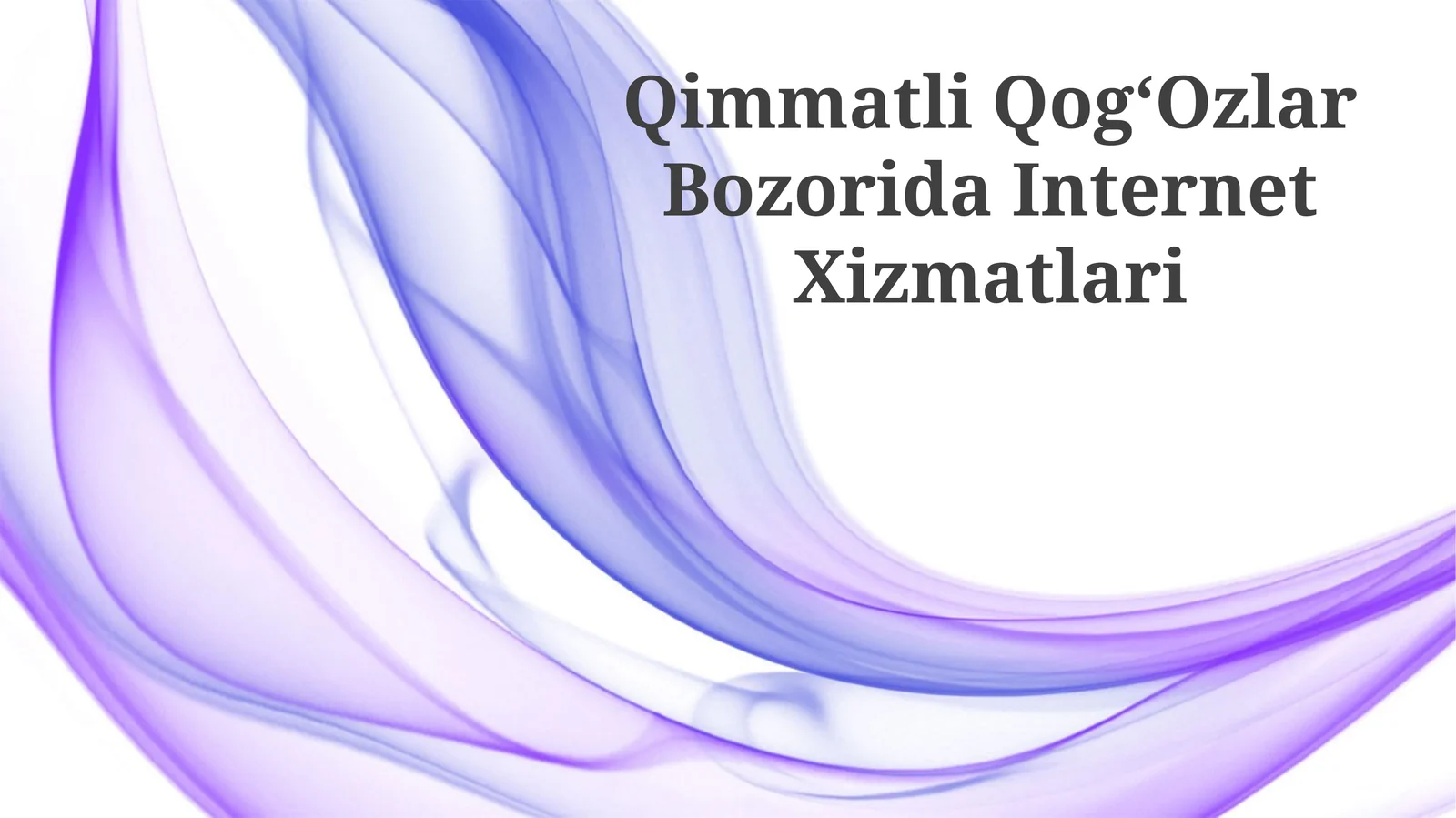 Qimmatli Qog‘Ozlar Bozorida Internet Xizmatlari