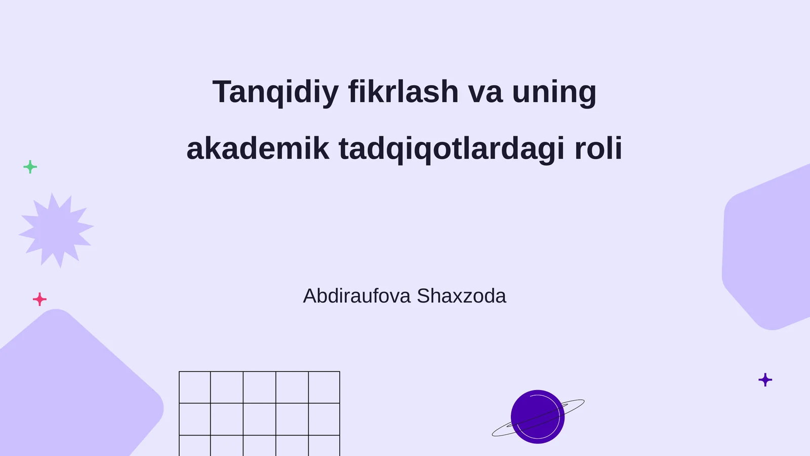 Tanqidiy fikrlash va uning akademik tadqiqotlardagi roli