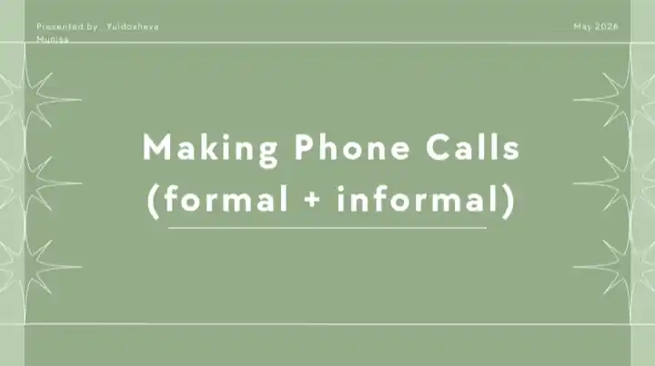 Making Phone Calls in English
