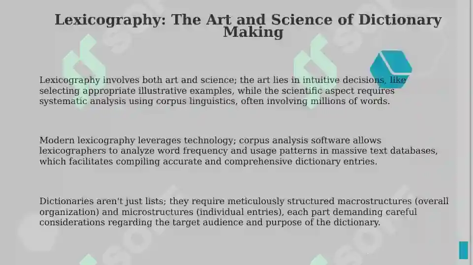 Lexicogram Lexicography: The Art and Science of Dictionary Making