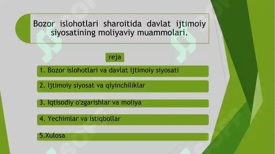 Bozor Rasmi Bozor islohotlari va davlat ijtimoiy siyosati
