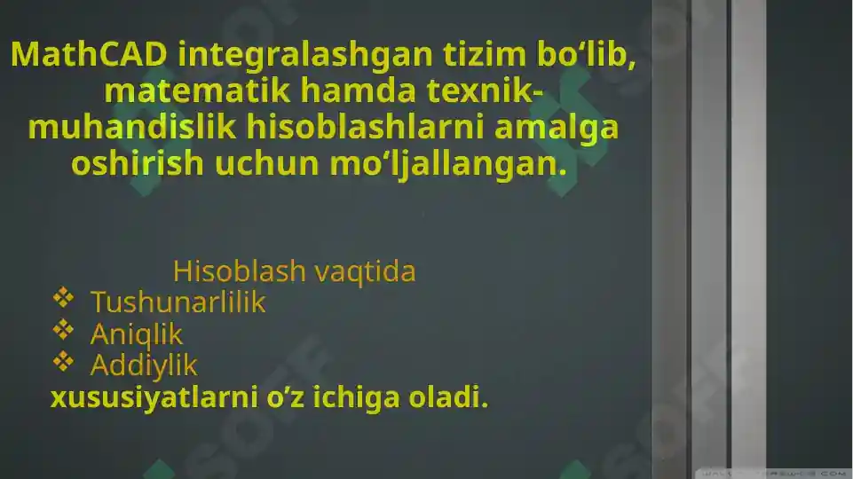 AMALIY DASTURLAR YORDAMIDA MUHANDISLIK MASALALARINING MATEMATIK ...