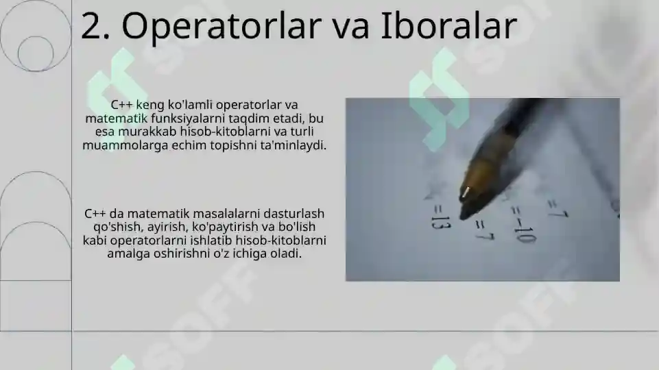 Mathematics masalalarni C++ tili yordamida dasturlash