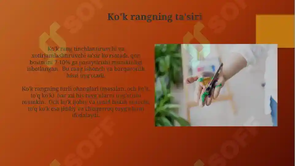 Barcha Ranglar Ranglar Psixologiyasi: Qanday Rang Qanday ta'surot qoldiradi