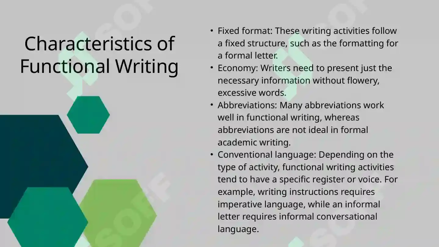 Functional writing Formal and informal letters