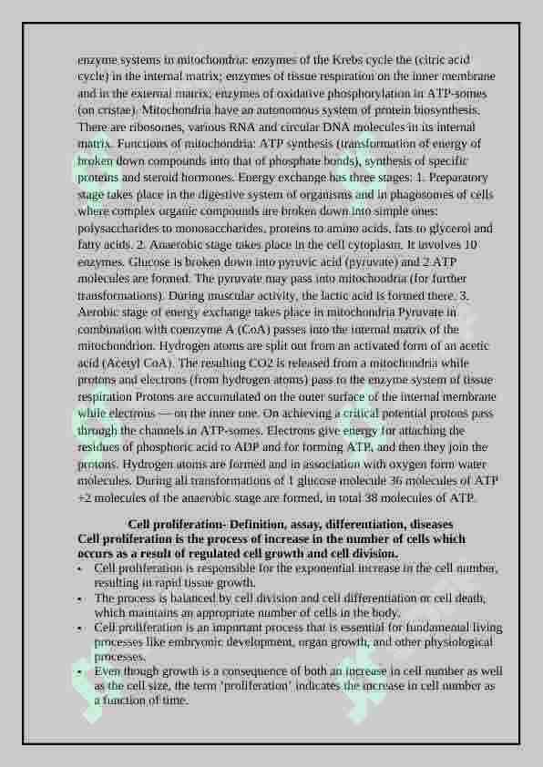 Proliferation Definition ORGANIZATION OF A SUBSTANCE FLOW IN THE CELL and Cell proliferation ...