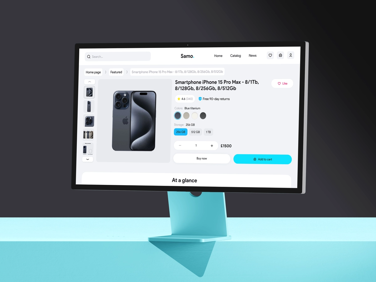 E-commerce website template - Samo.
