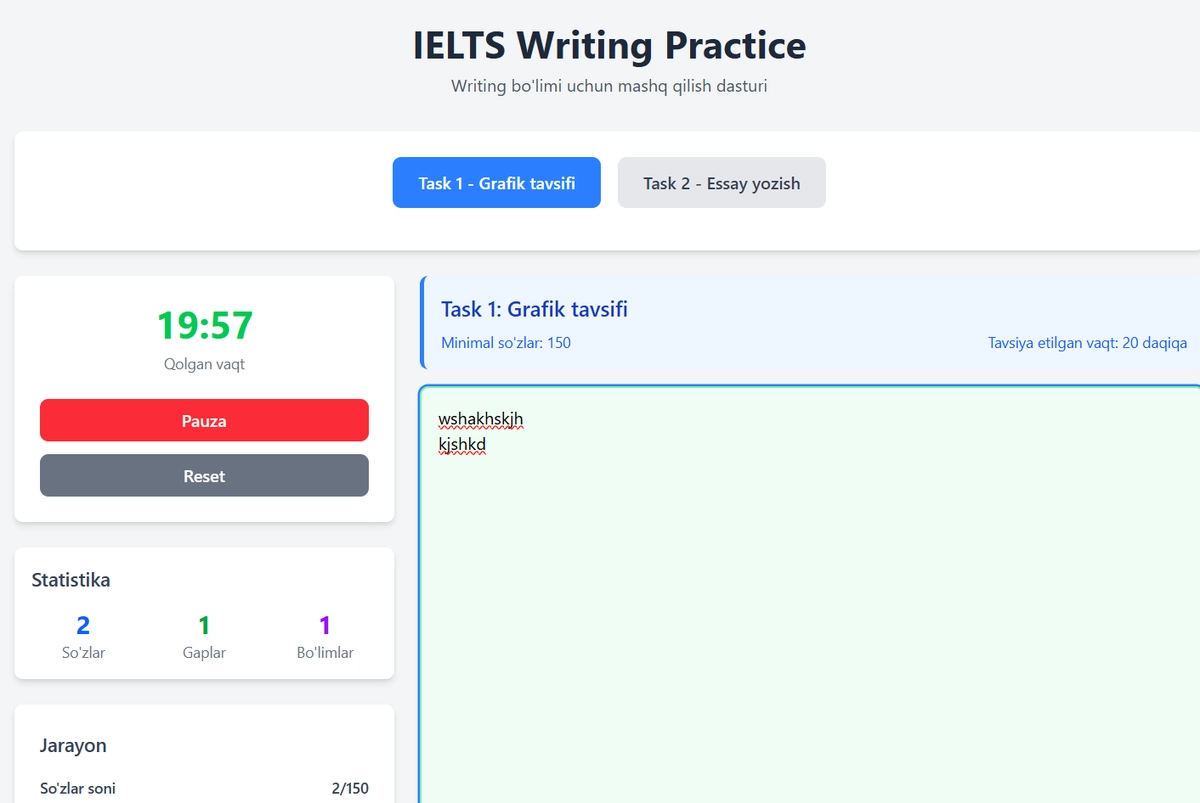 Isl Writing Practice IELTS Writing Practise