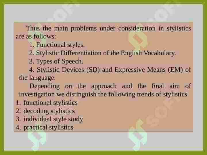 Stylistic classification of English vocabulary