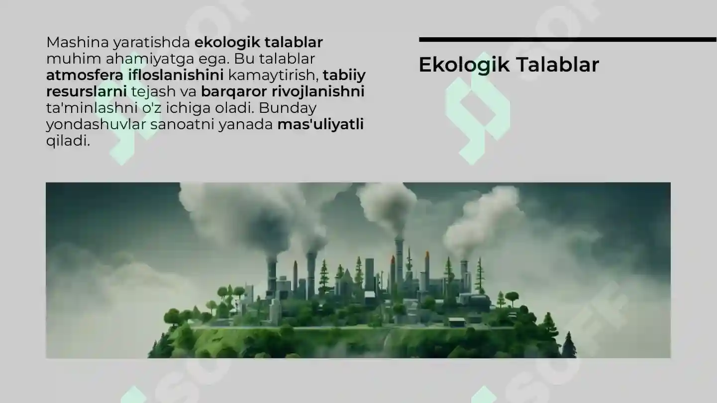 Mashina Yaratishda Ekologik Talablar Va Energiya Tejamkor Yechimlar mashina-yaratishda-ekologik-talablar-va-energiya-tejamkor-yechimlar
