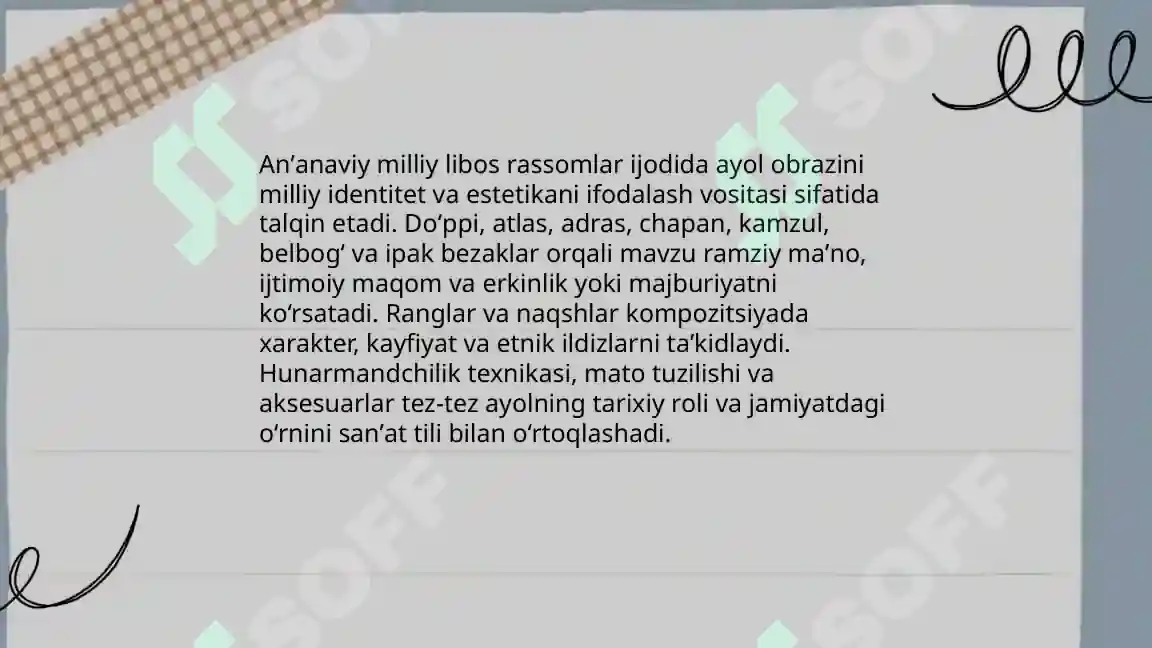 Rassomlar Rasmlari Rassomlar ijodida oʻzbek ayollari obrazi