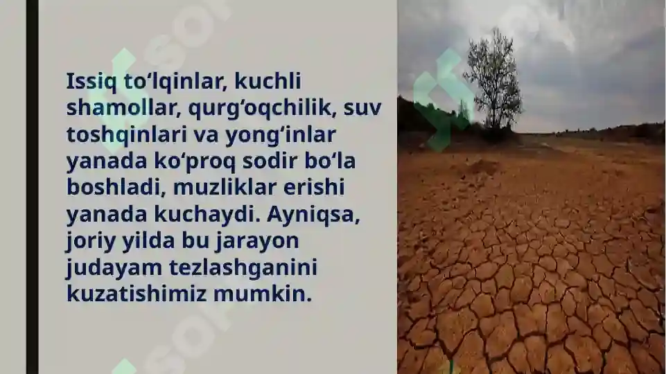 Iqlim o‘zgarishi va uning oqibatlari