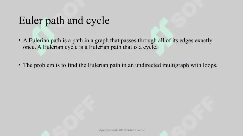 Euler Path Euler path and cycle