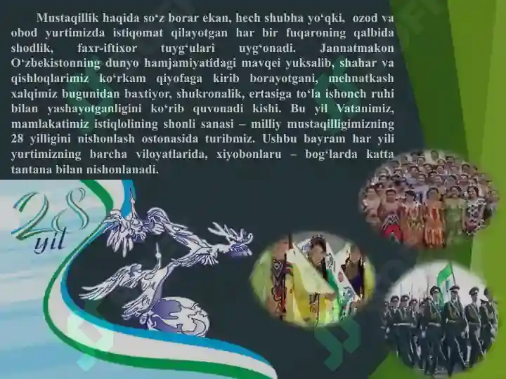 O zbekiston Mustaqillik Bayrami o-zbekiston-mustaqillik-bayrami