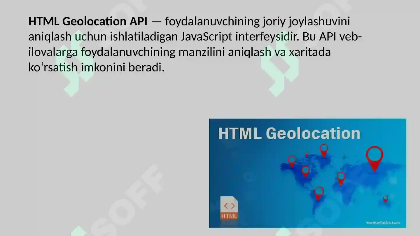 html5 tutorials - 7 - html5 geolocation api,using... HTML Geolocation API