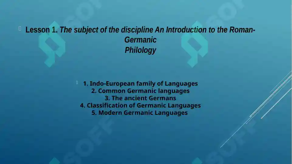 Roman Philologists An Introduction to the Roman-Germanic Philology