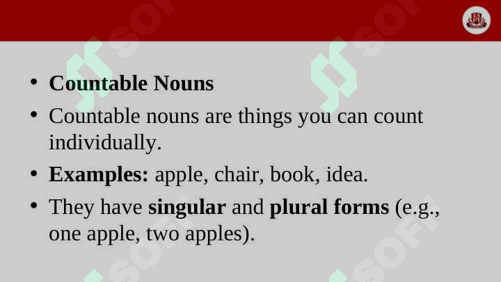 Countable Structures There is/are construction. Countable and uncountable nouns. Quantity ...