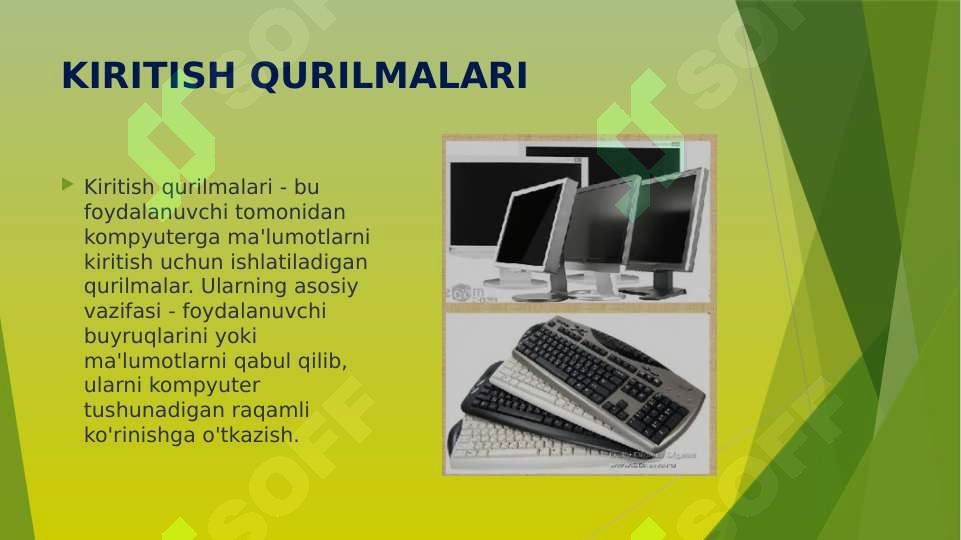 KIRITISH QURILMASI QO SHIMCHA QURILMALAR TURLARI VA ULARNI ISHLASH kiritish-qurilmasi-qo-shimcha-qurilmalar-turlari-va-ularni-ishlash