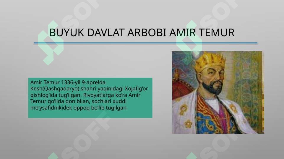 Amir Temur “Temuriylar” davlati asoschisi