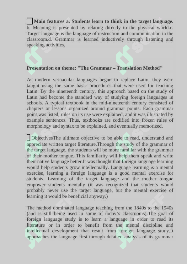 Direct Rating Method The Direct Method.