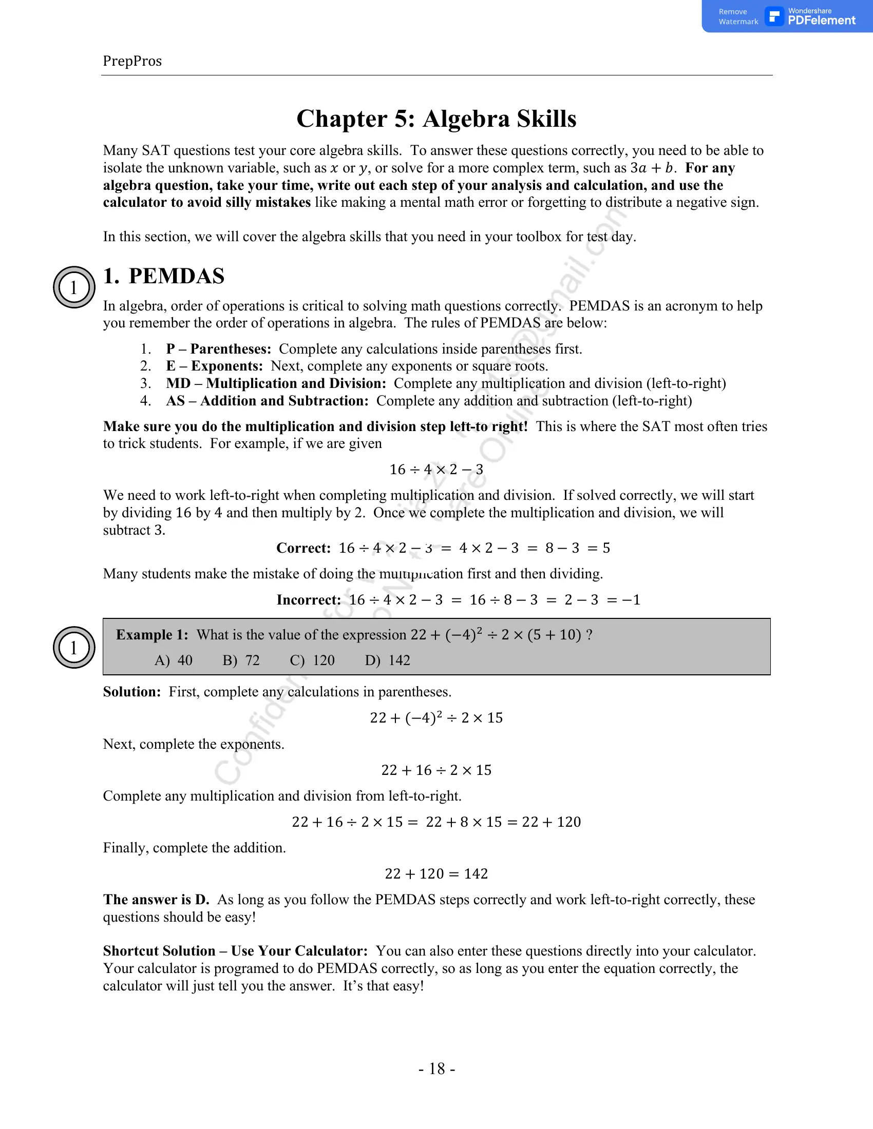 Sat Math Algebra Notes Digital SAT Math