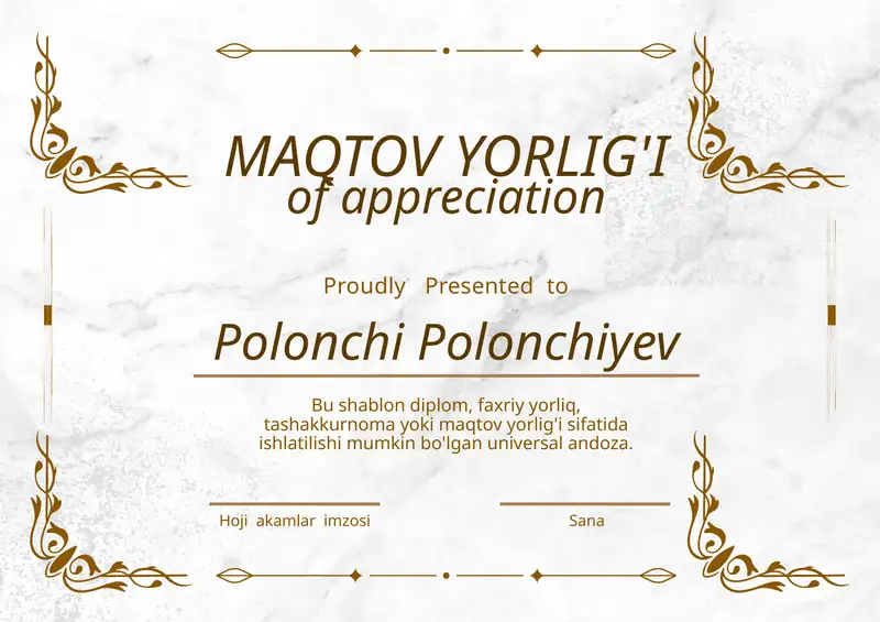 Kunc Kesen Shablon MAQTOV YORLIG'I shablon tayyor andoza