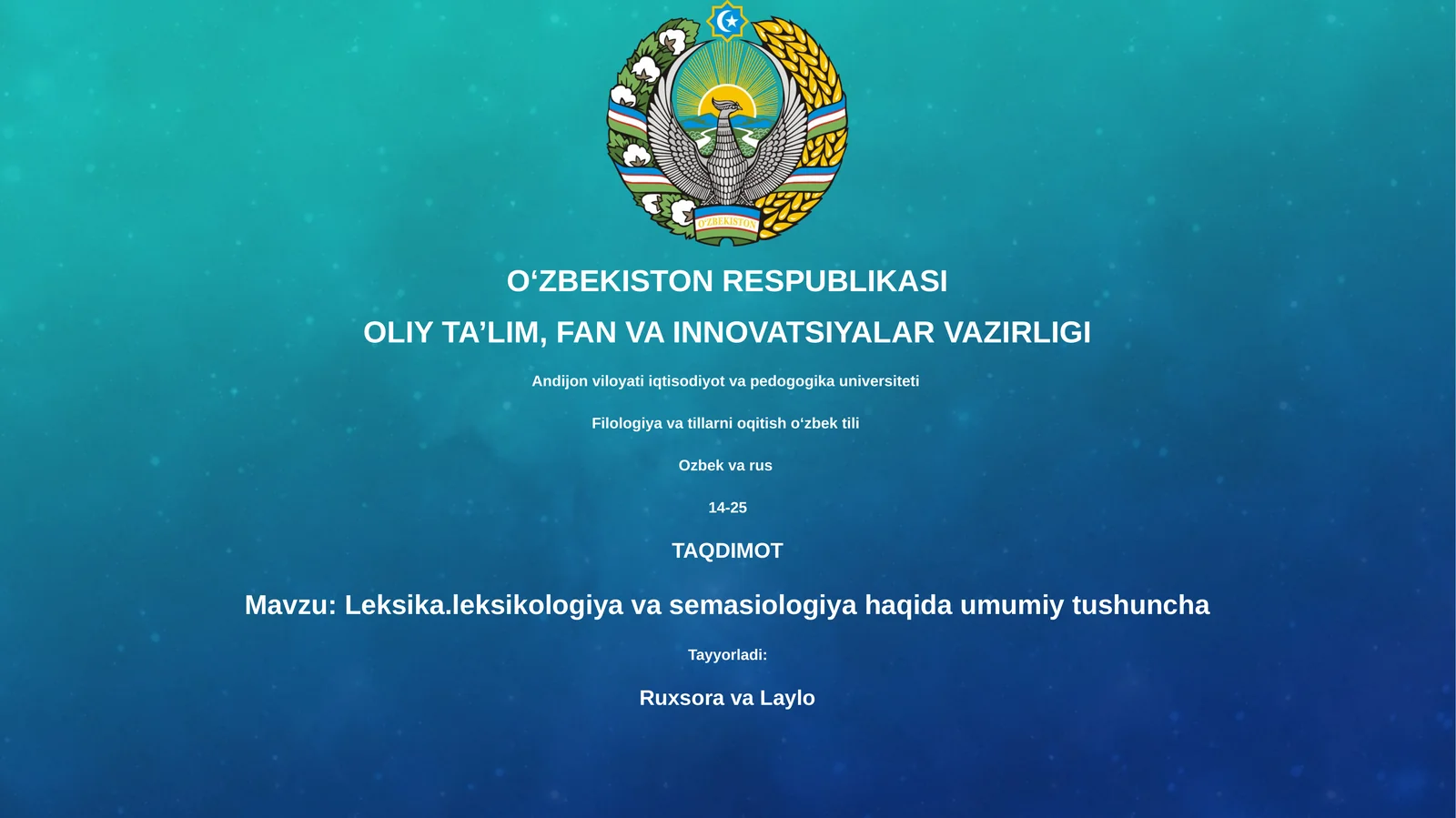 Leksika Rasm Leksika.leksikologiya va semasiologiya haqida umumiy tushuncha