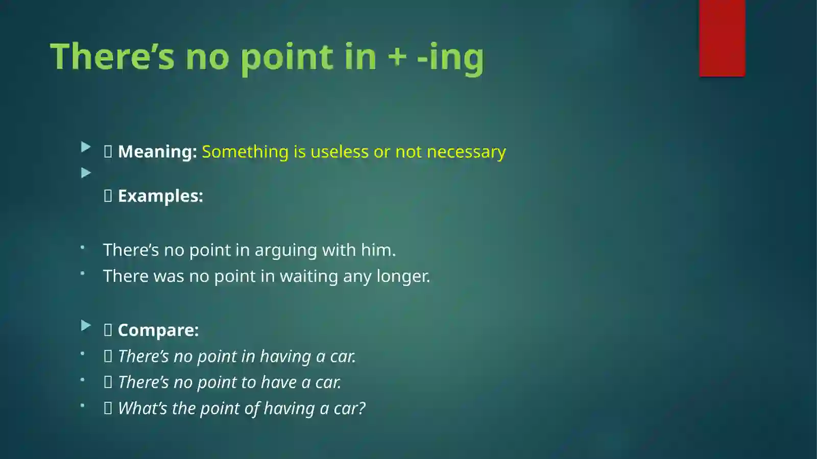 Single Point Less Example