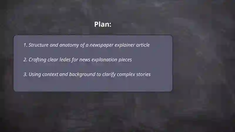 News Explainer Example Structure and Anatomy of a Newspaper Explainer Article