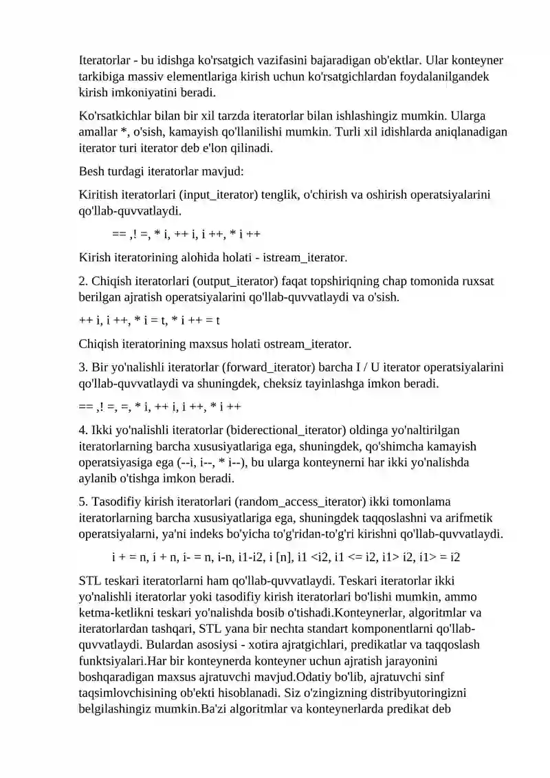 Kunc Kesen Shablon STL C ++ Standart Shablon Kutubxona