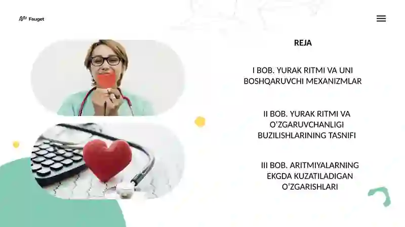 Yurak Ritm YURAK RITMI VA O‘ZGARUVCHANLIGI BUZILISHLARI: TASNIFI VA ULARNING ...
