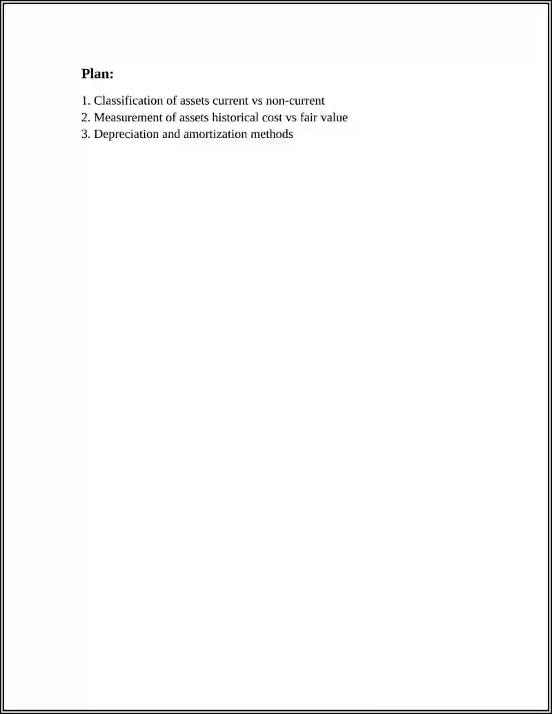 Classification of assets current vs non-current