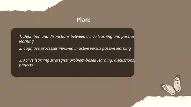 Active learning and passive learning