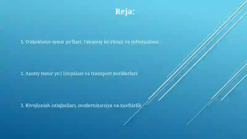 Temir O'zbekiston temir yo'llari va temiryo'l xaritasi