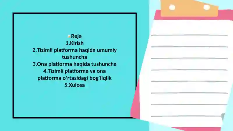 Platforma Tizimli platforma