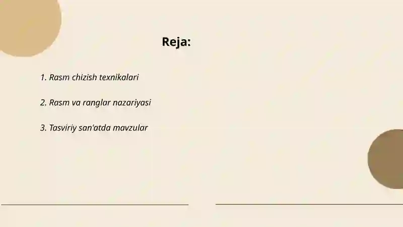 Cheteldagi Rasm Rasm chizish texnikalari