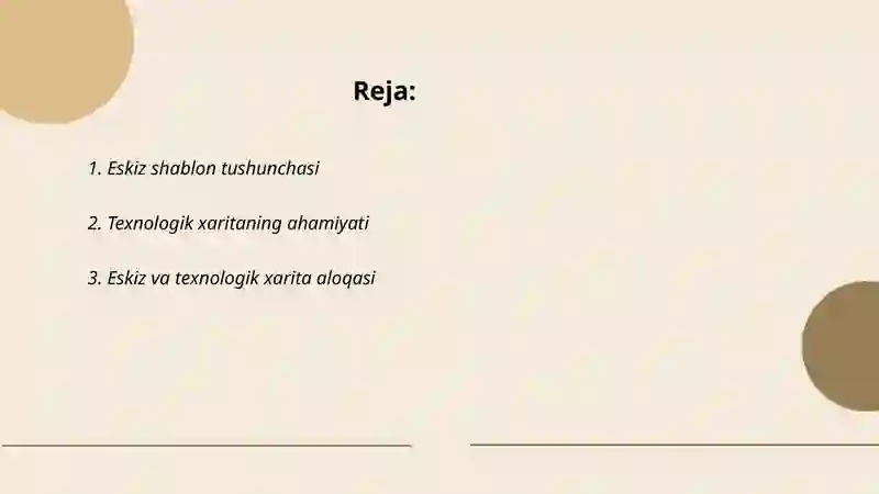 Kunc Kesen Shablon Eskiz shablon texnologik xarita haqida tushuncha