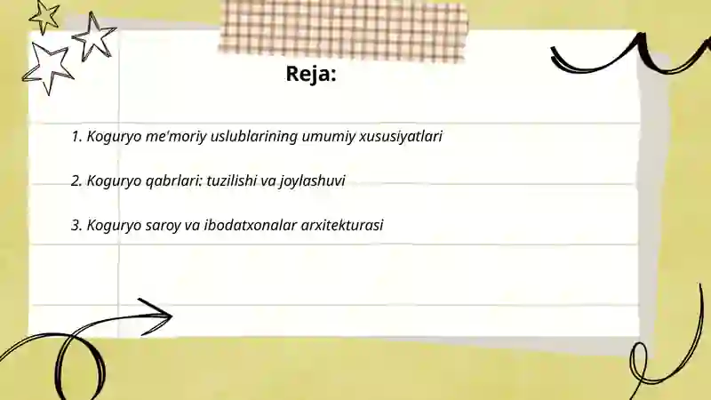 Qabr Rasmlari Koguryo arxitekturasi va qabr devoriy rasmlari