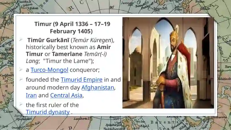 Temurah Example Chart Amir Temur (Tamerlane) and Temurids’ era