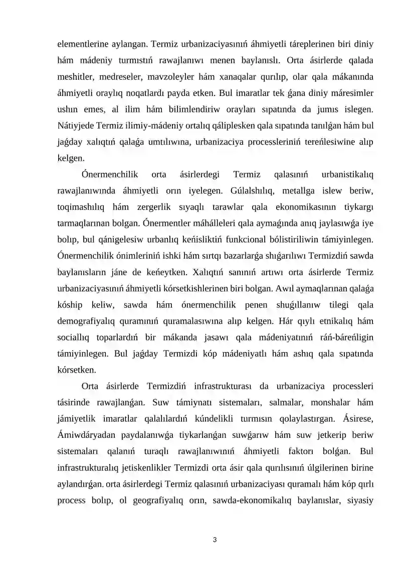 Termiz Rasmi Termiz qalasi urbanizatsiyasi