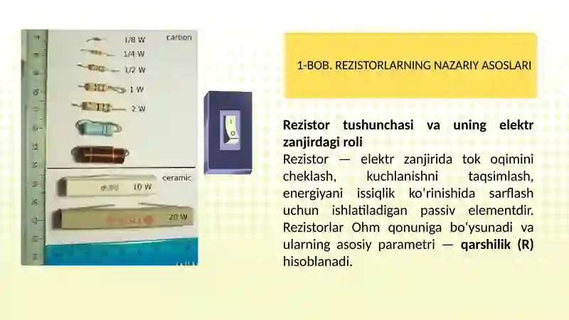 Rezistorlar Rezistorlar