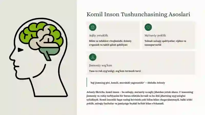 Komil Inson Rasm Abdulla Avloniyning Komil Inson Haqidagi Qarashlari