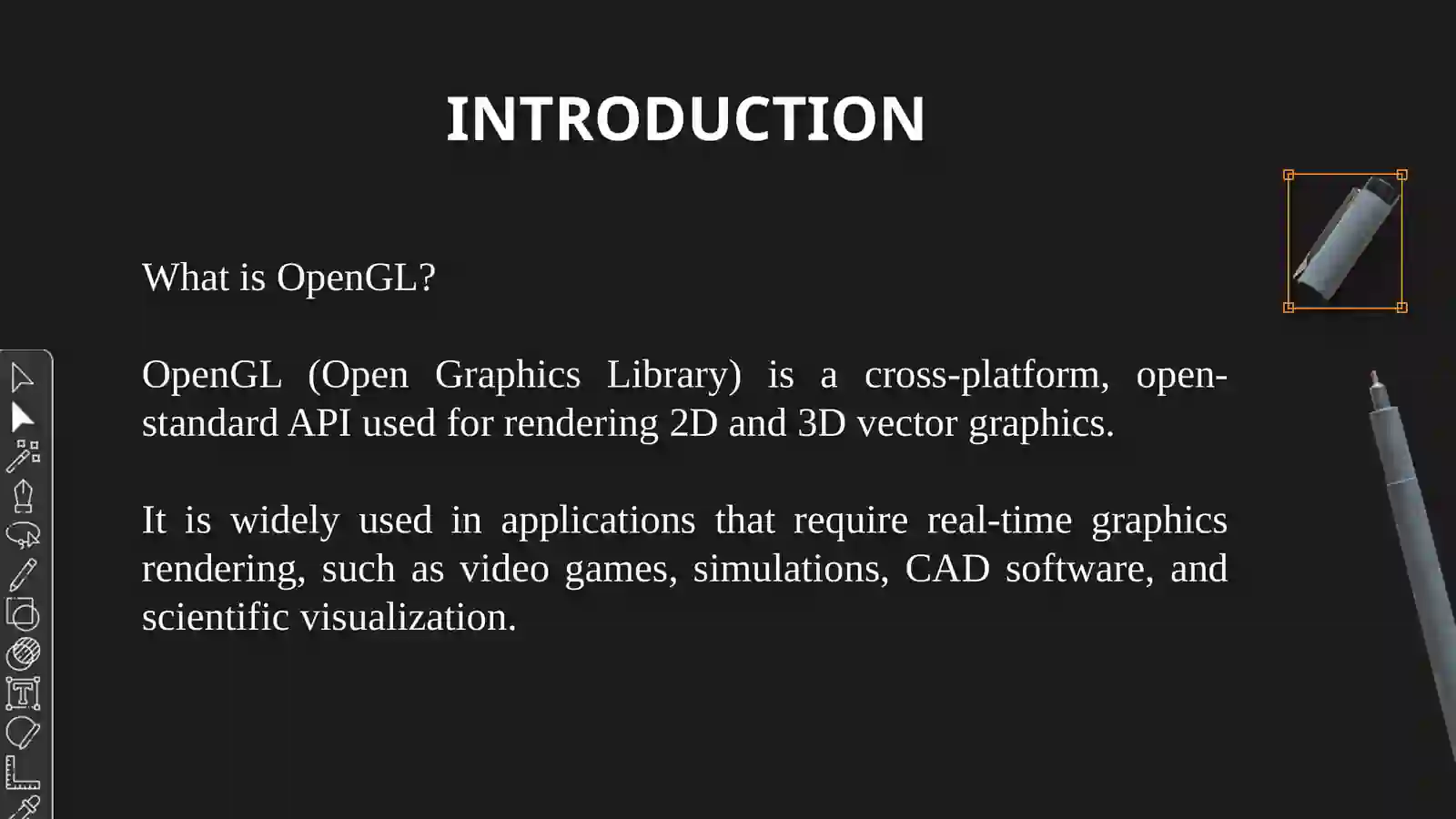 Introduction to OpenGL Graphics Library: Basics and Applications