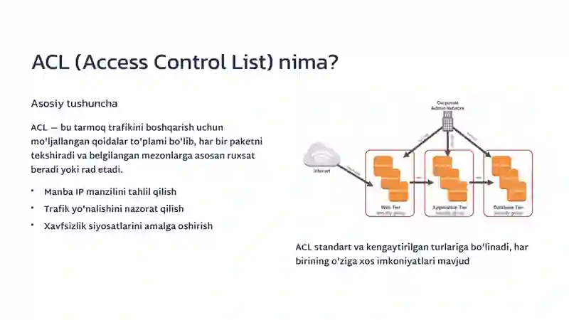 Atcl Port Cisco Packet Tracer'da Port Xavfsizligi va Standard ACL bilan Ishlash