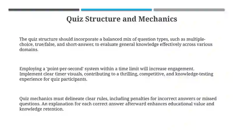 Sample Quiz Blueprint Quiz Blueprint: Structure and Design