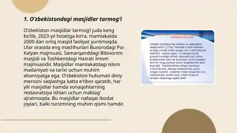 Masjitlar Rasmi Oʻzbekistondagi masjidlar tarmogʻi